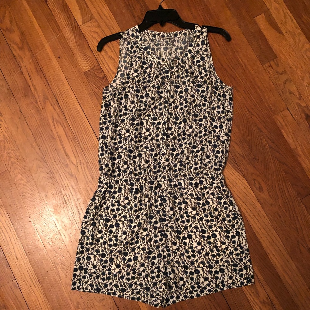 Flower Romper with Synched Waist